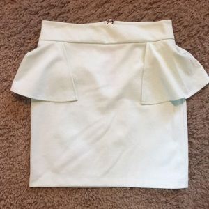 Mini skirt. Teal blue.